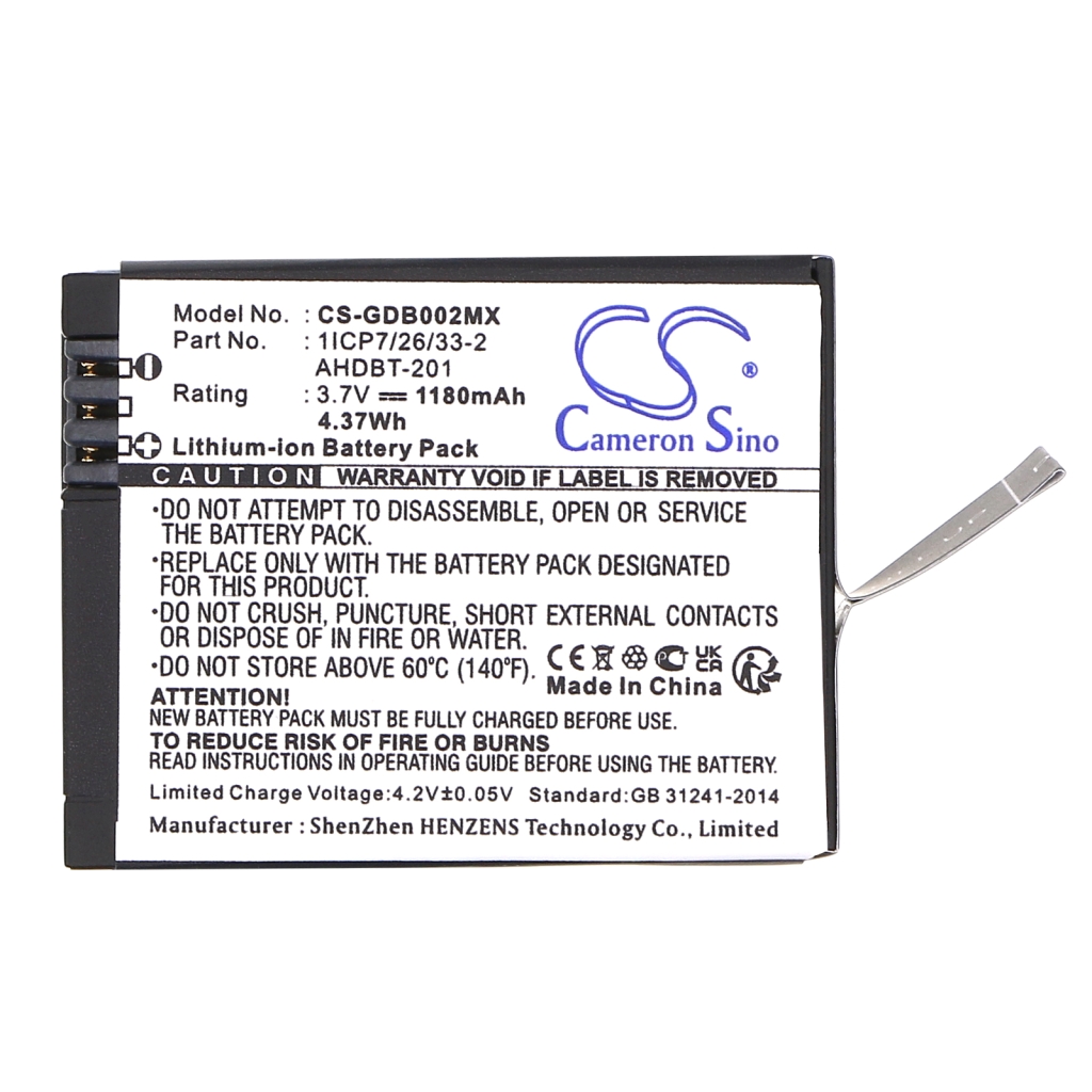 Akut Kameran akku CS-GDB002MX