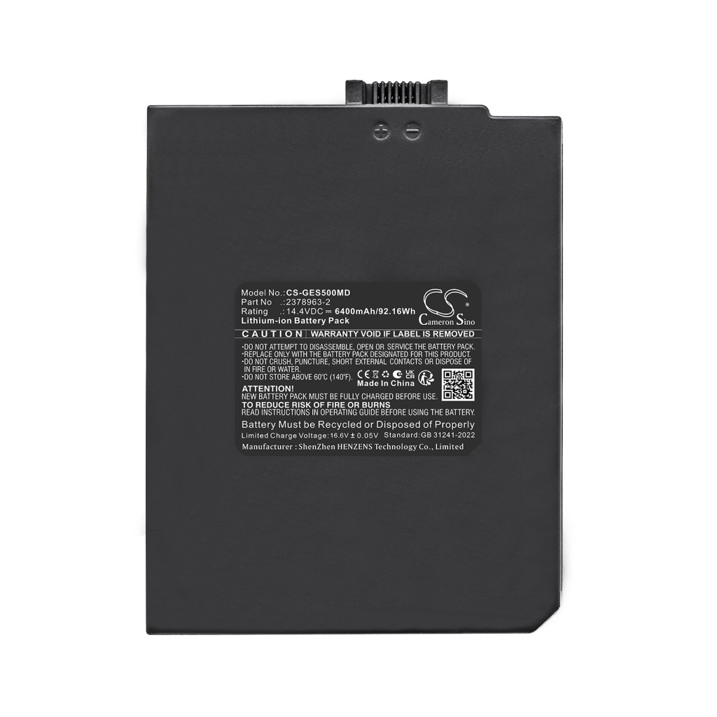 Cameron Sino CS-GES500MD akkupaketin näkymä: 14,4V 6400mAh Li-ion, lääkinnälliseen ultraäänilaitteeseen