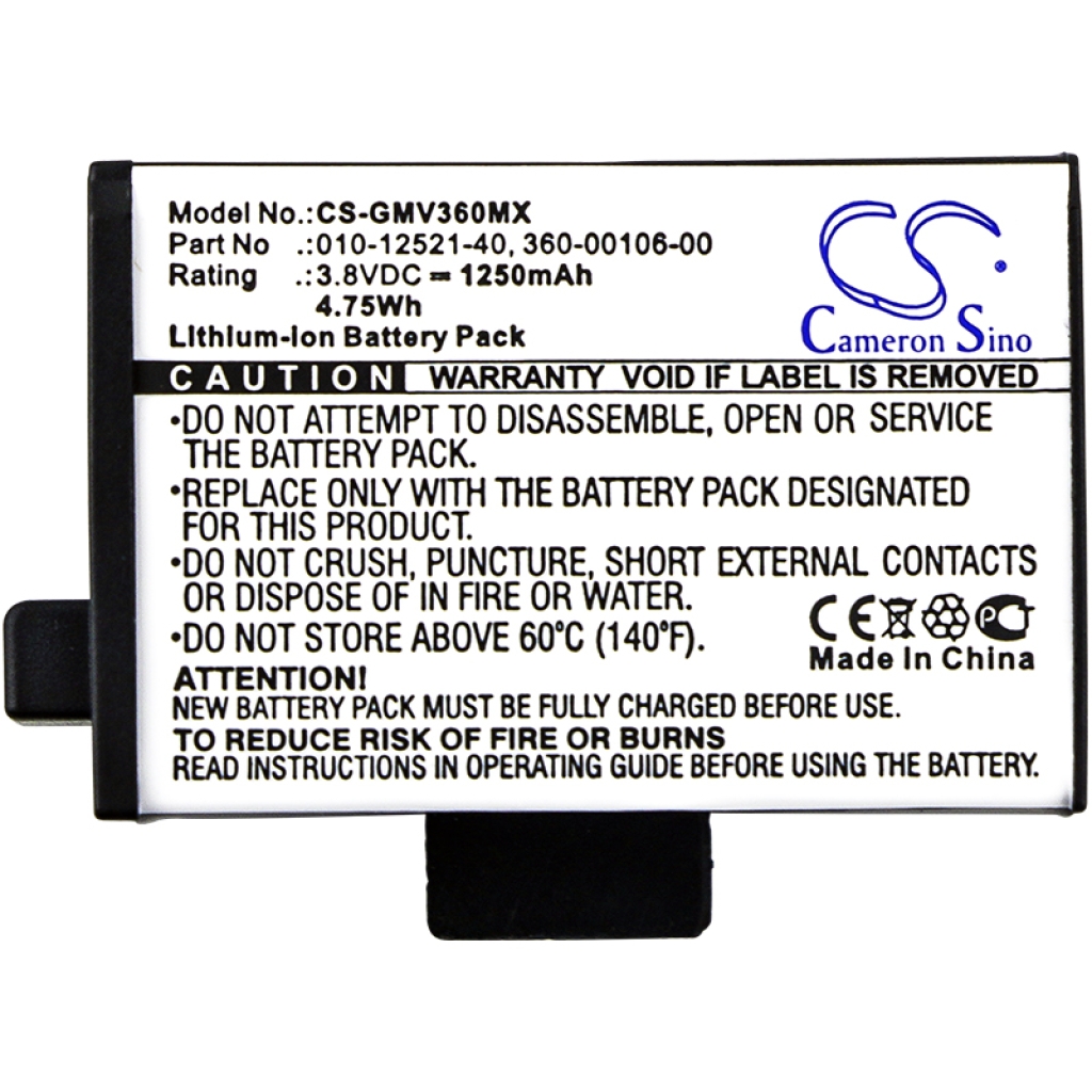 Cameron Sino CS-GMV360MX tasainen etutarranäkymä: 3,8V 1250mAh
