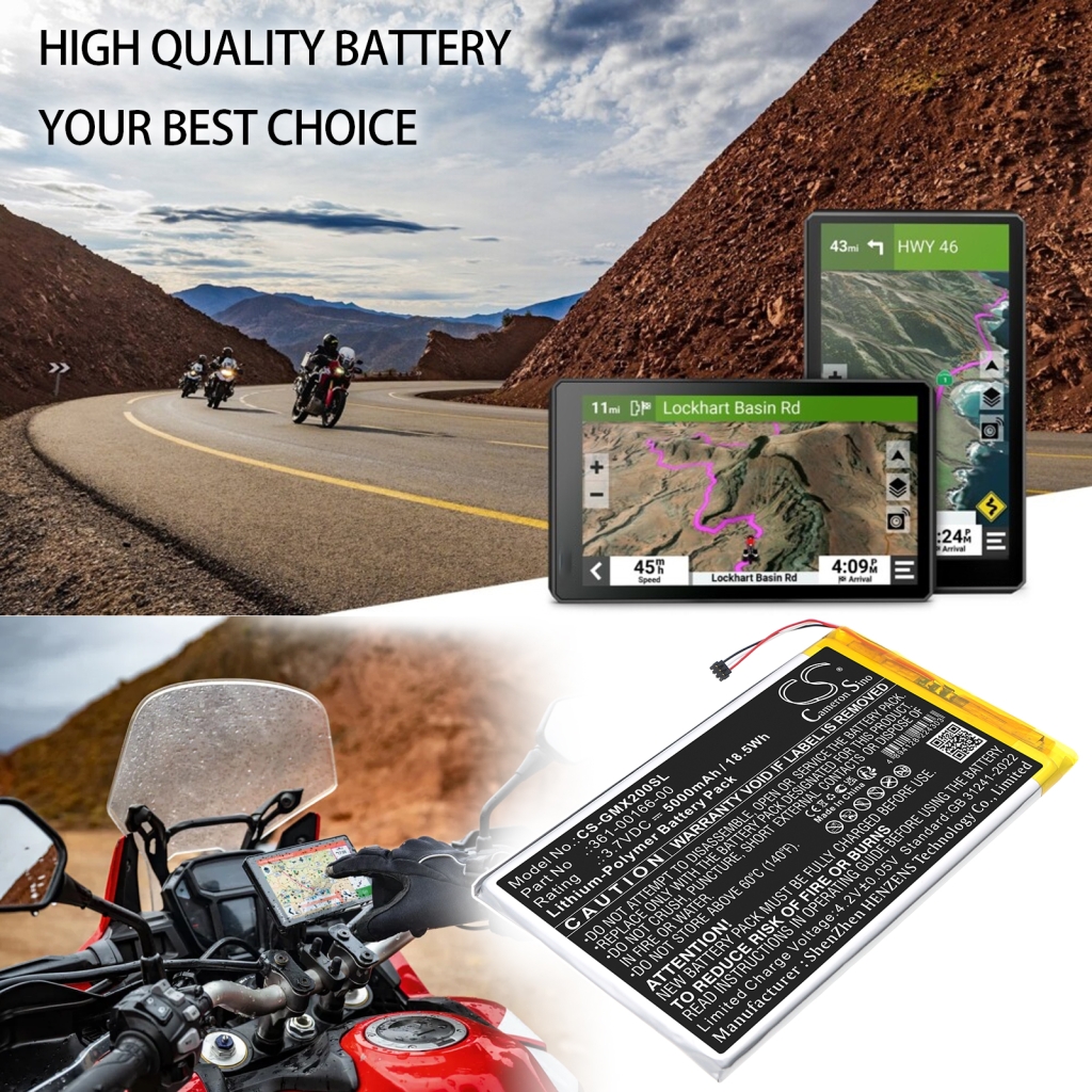 GPS, Navigaattorin akku Garmin Zumo XT2 (CS-GMX200SL)