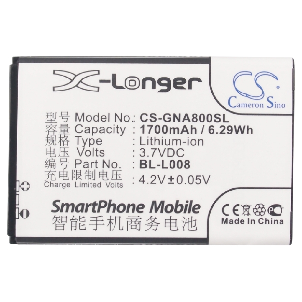 Akku yhteensopiva GIONEE CS-GNA800SL