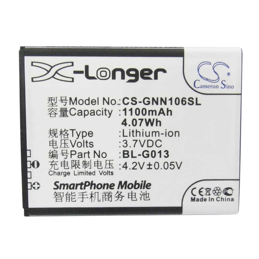 Akku yhteensopiva GIONEE CS-GNN106SL