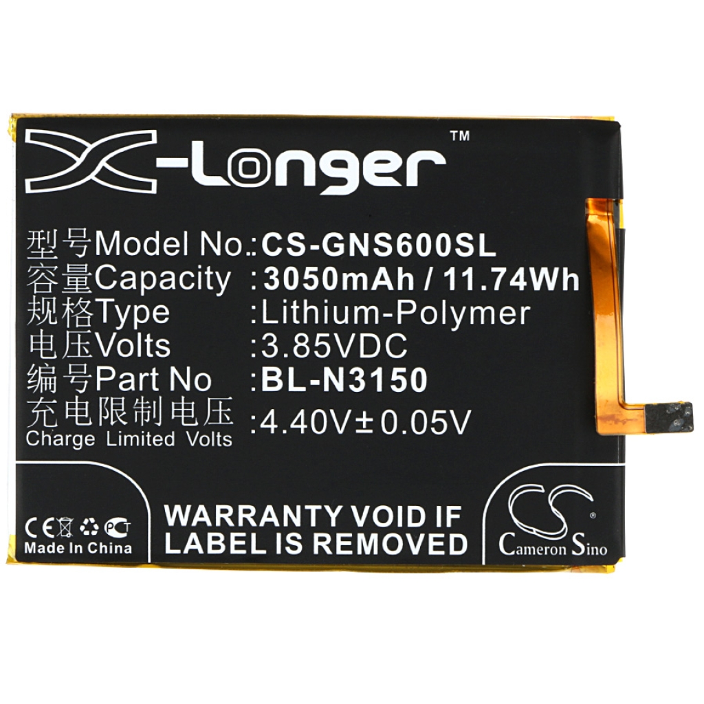 Yhteensopiva akun vaihto GIONEE BL-N3150