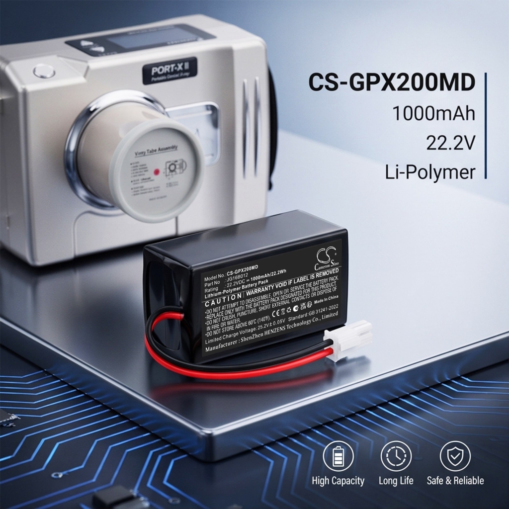 Akut yhteensopiva GENORAY PORT-X Ⅱ CS-GPX200MD