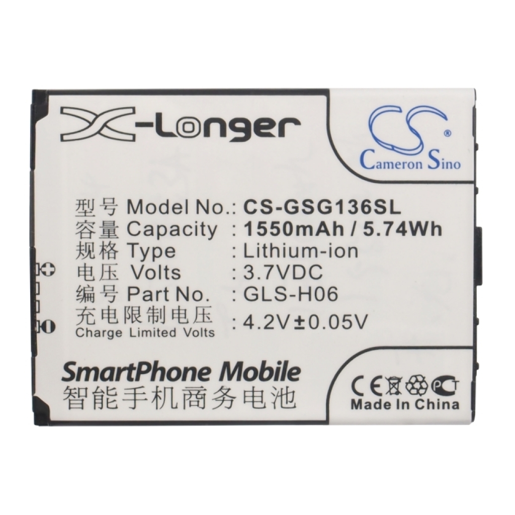 Akku yhteensopiva Gigabyte GSmart CS-GSG136SL
