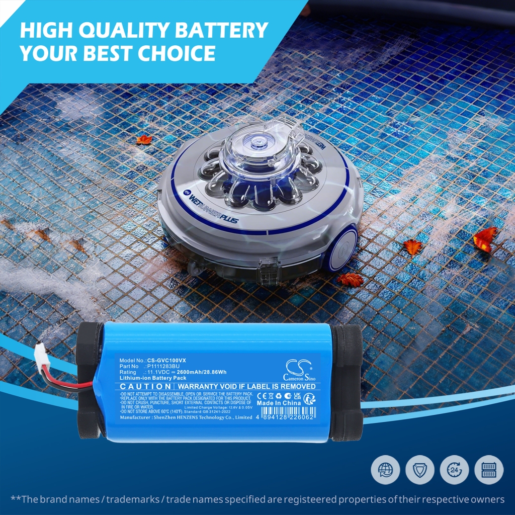 Battery for GRE Electric Vac VCB10