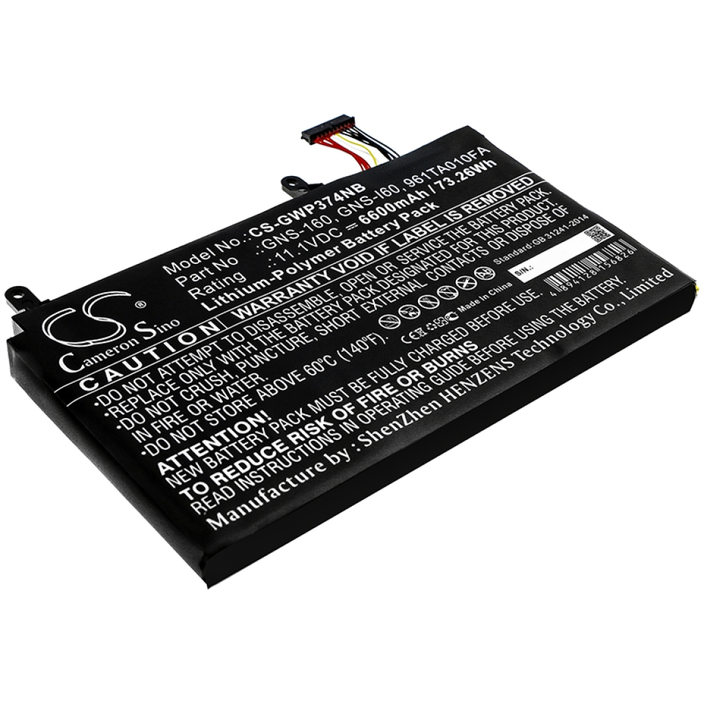 Kannettavan tietokoneen akku Gigabyte CS-GWP374NB