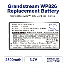 Yhteensopiva akun vaihto Grandstream UGS-03
