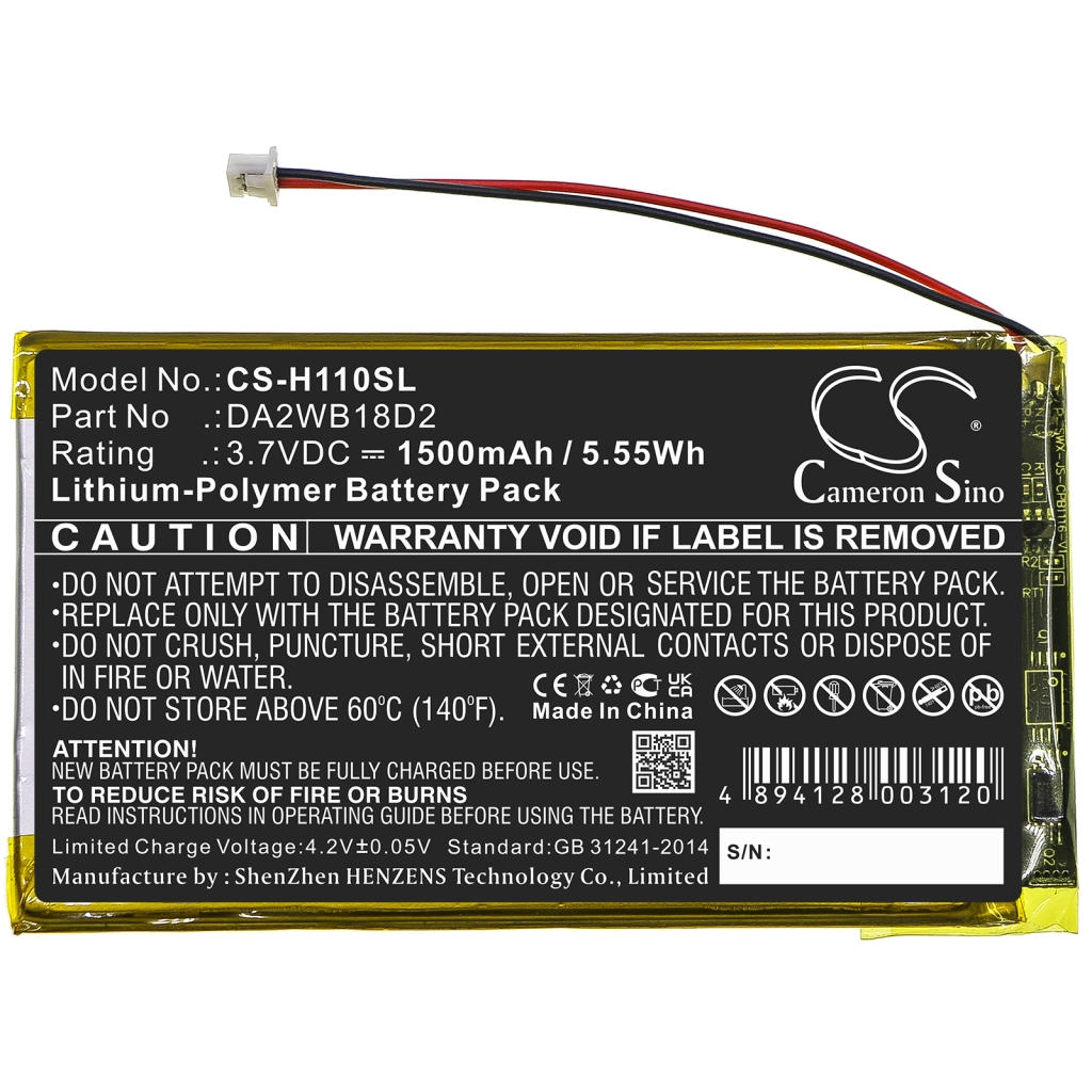 Akut MP3, MP4, PMP-akku CS-H110SL