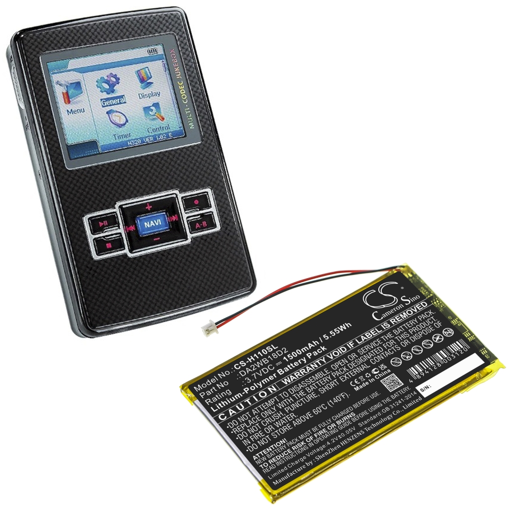 Akut MP3, MP4, PMP-akku CS-H110SL
