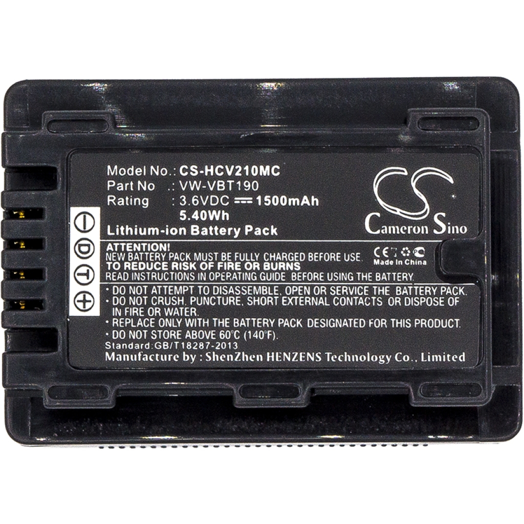Yhteensopiva akun vaihto Panasonic VW-VBT190