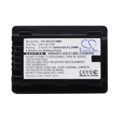 Yhteensopiva akun vaihto Panasonic VW-VBT190