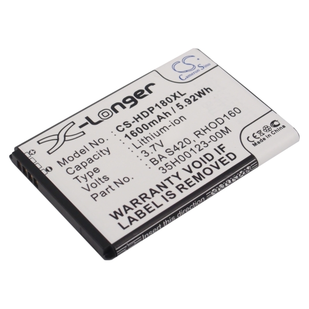 Akku yhteensopiva Verizon HTC AT&T Sprint T-Mobile CS-HDP180XL