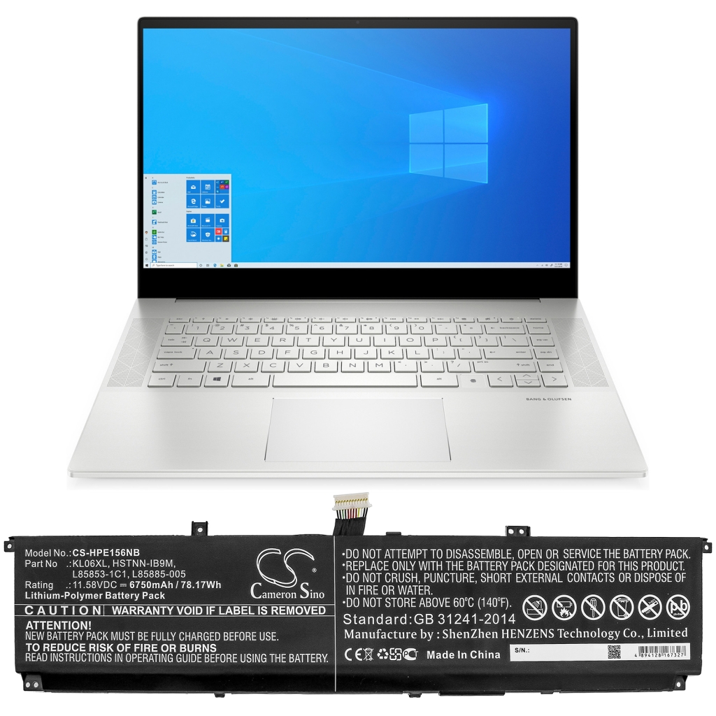 Akut Kannettavan tietokoneen akku CS-HPE156NB