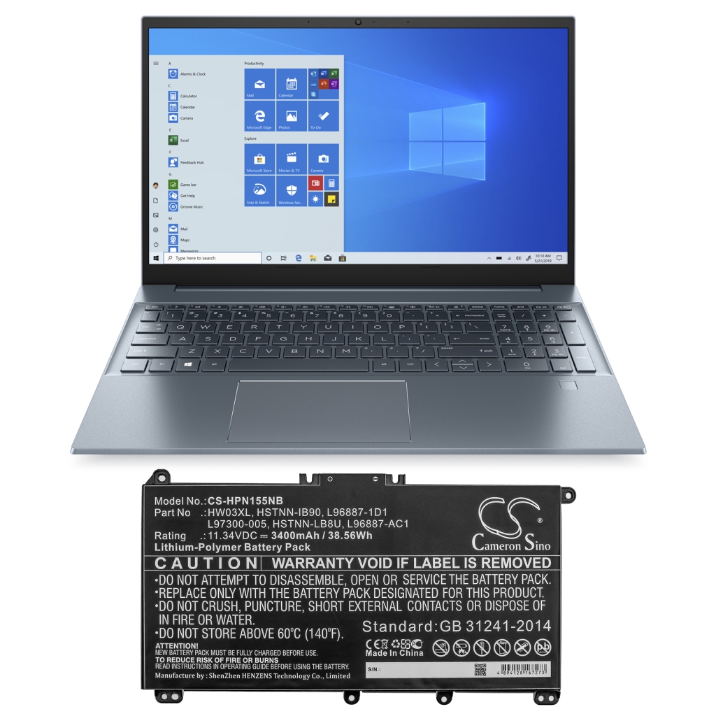 Kannettavan tietokoneen akku HP CS-HPN155NB