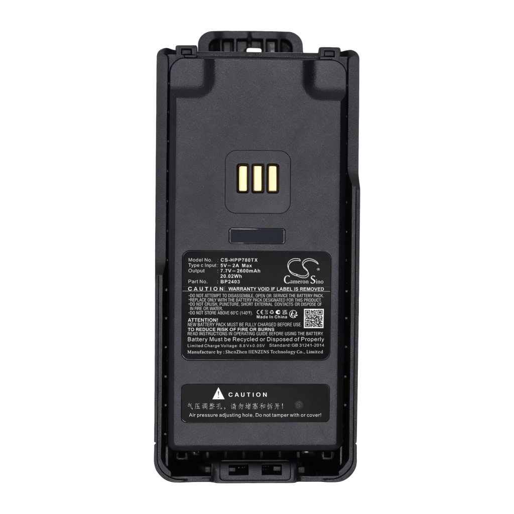 Akku yhteensopiva Hytera CS-HPP780TX