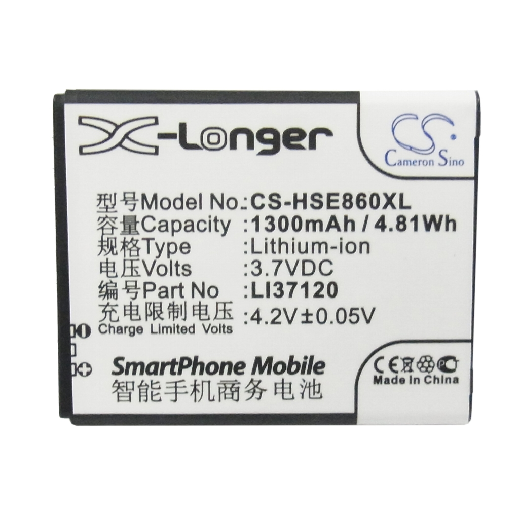 Cameron Sino X-Longer CS-HSE860XL suora etutarranäkymä: 3,7V 1300mAh