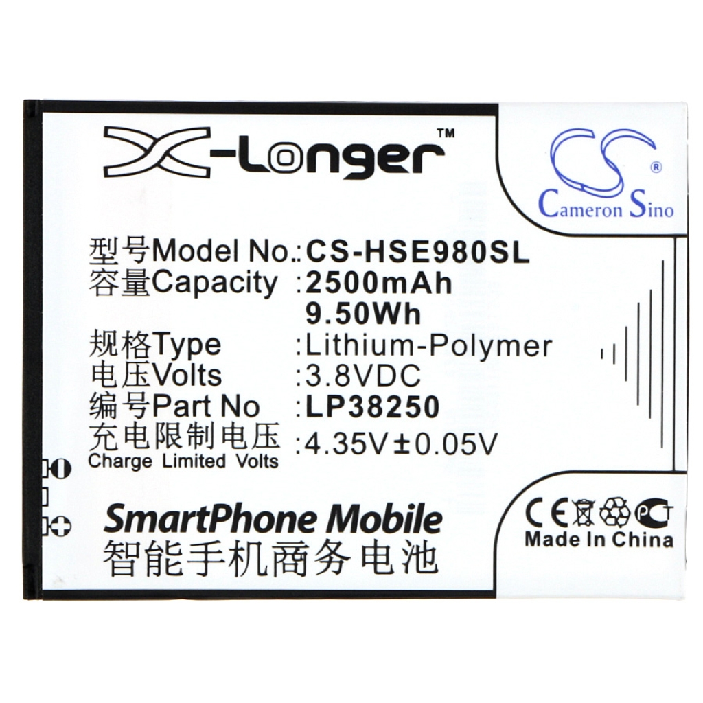 Yhteensopiva akun vaihto Hisense LP38250