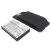 Extended battery CS-HT6100XL with black replacement back cover — front label view