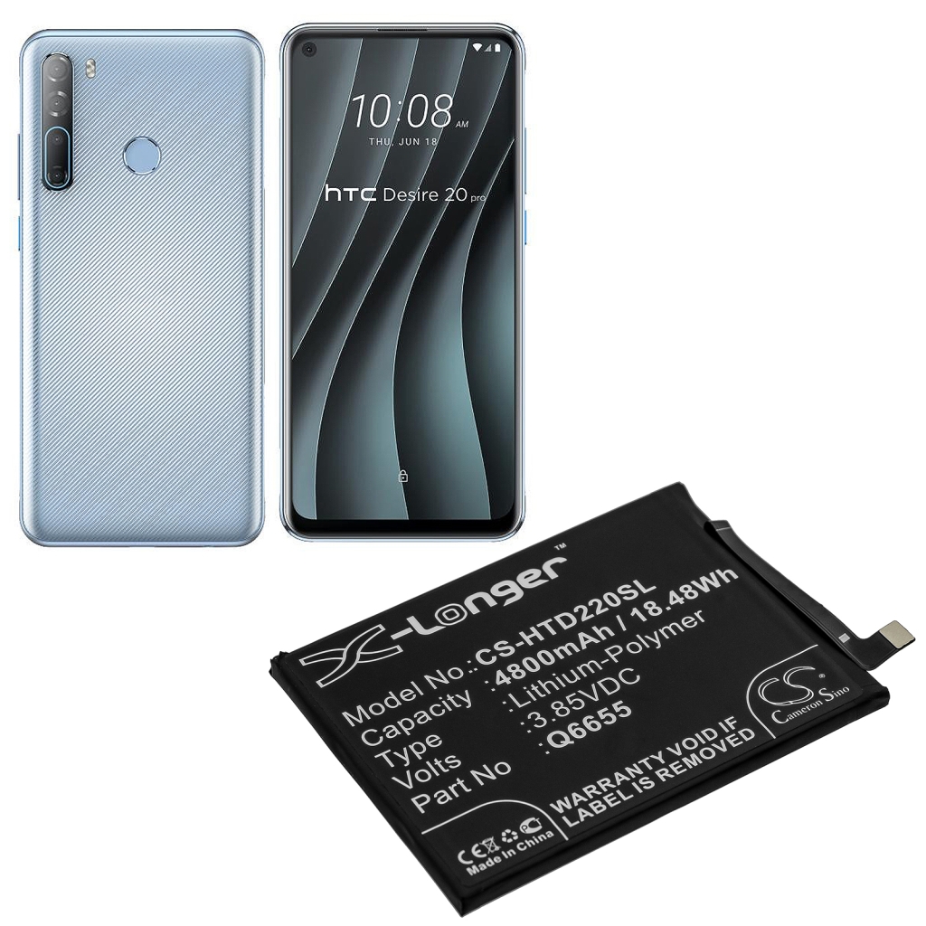 Yhteensopiva akun vaihto HTC Q6655