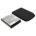 Cameron Sino CS-HTM4XL battery 3.7V 2400mAh Li-ion + flat black extended back cover HTC