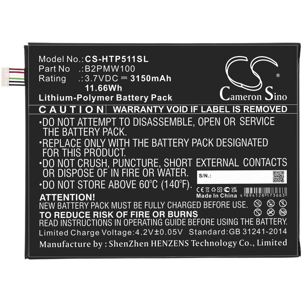 Akut Tabletin akku CS-HTP511SL