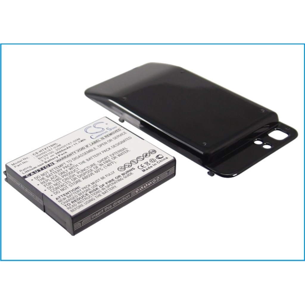 Cameron Sino CS-HTX710HL akkutarrra viereisellä puhelimen takakannella: 3000mAh