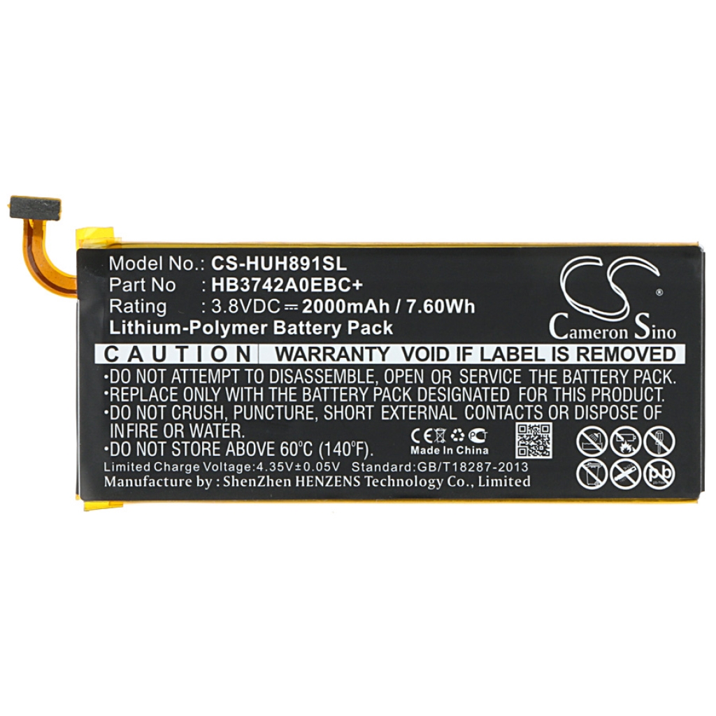 Yhteensopiva akun vaihto Huawei HB3742A0EBC ,PGF364197HT