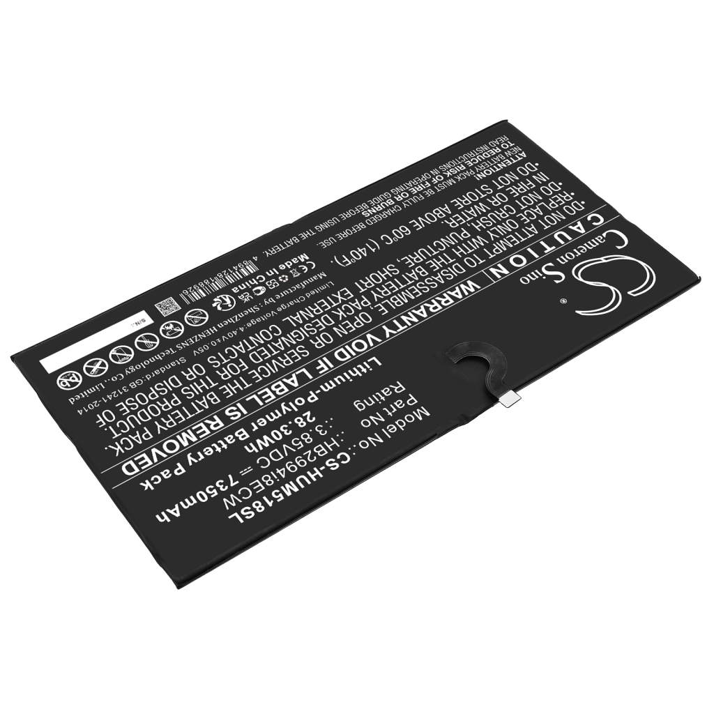 Akut Tabletin akku CS-HUM518SL