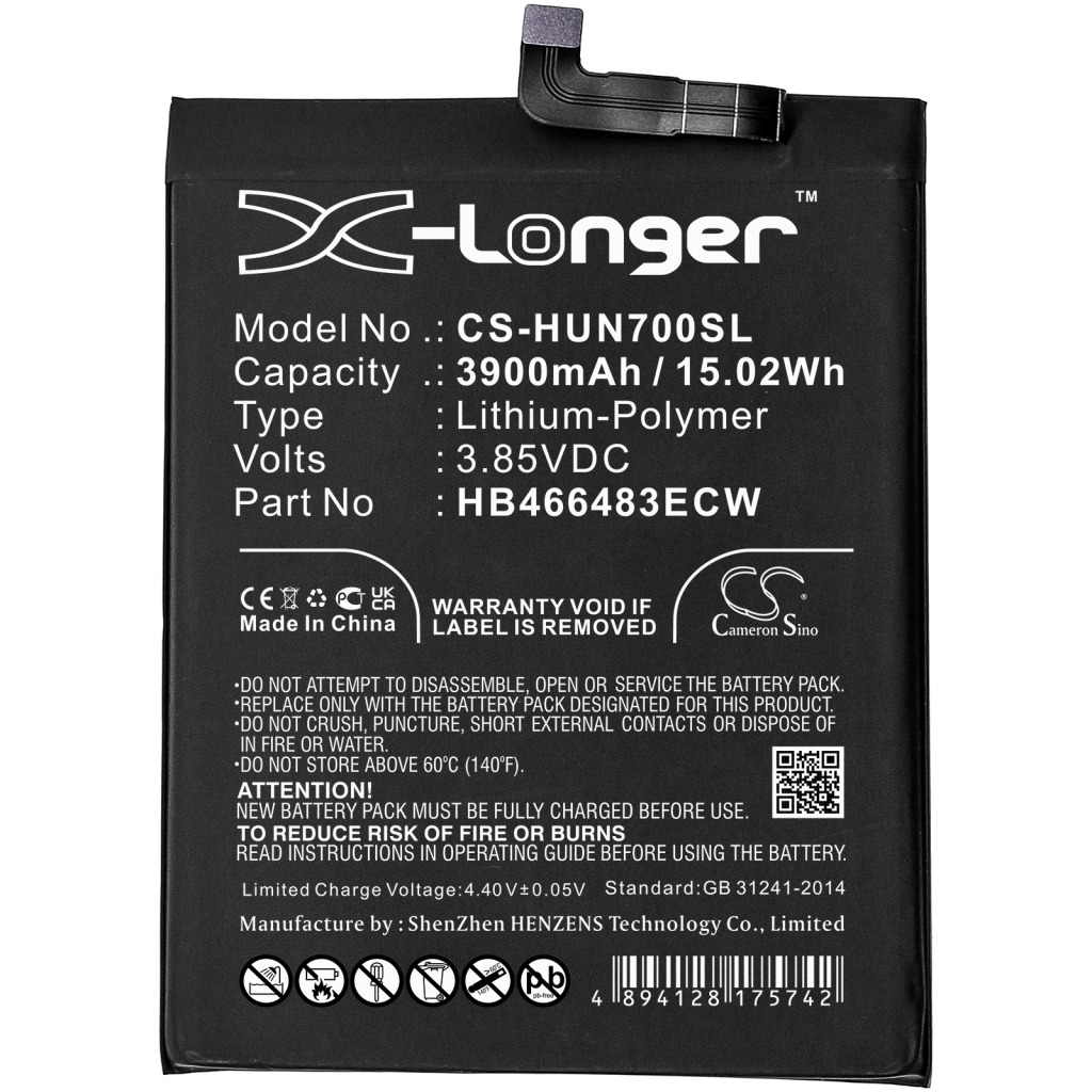 Yhteensopiva akun vaihto Huawei HB466483ECW