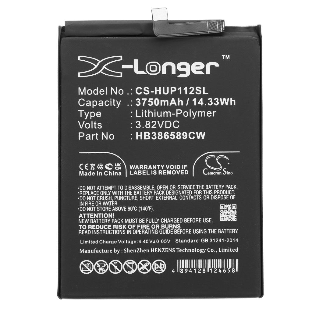 Yhteensopiva akun vaihto Huawei HB386589CW,HB386589EBC,HB386589ECW