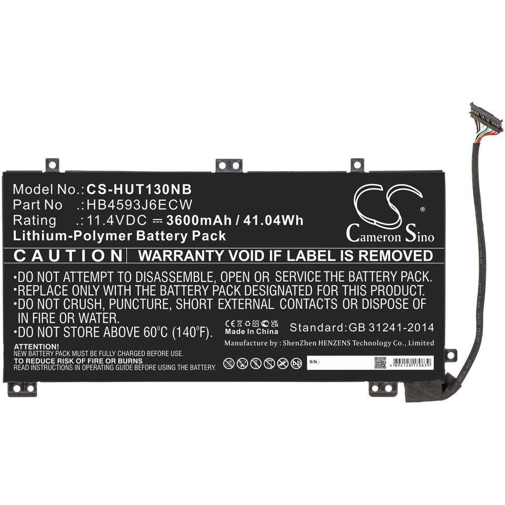 Yhteensopiva akun vaihto Huawei HB4593J6ECW,HB4593J6ECW-31