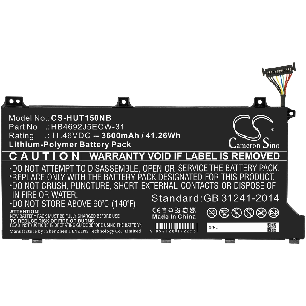 Yhteensopiva akun vaihto Huawei HB4692J5ECW-31