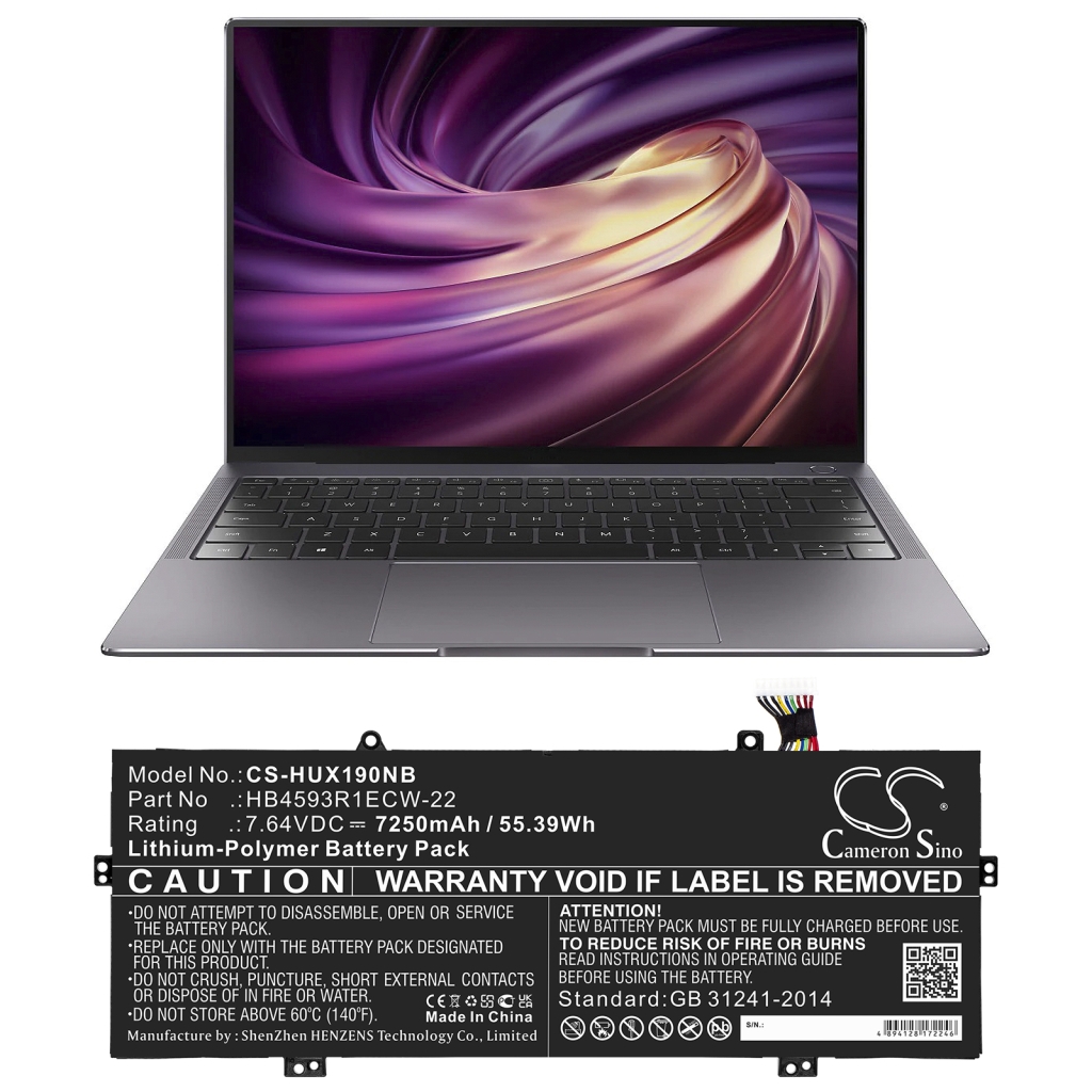 Yhteensopiva akun vaihto Huawei HB4593R1ECW-22