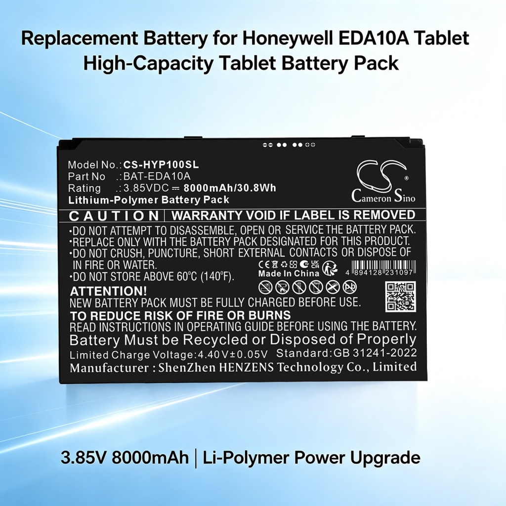 Akku yhteensopiva Honeywell CS-HYP100SL