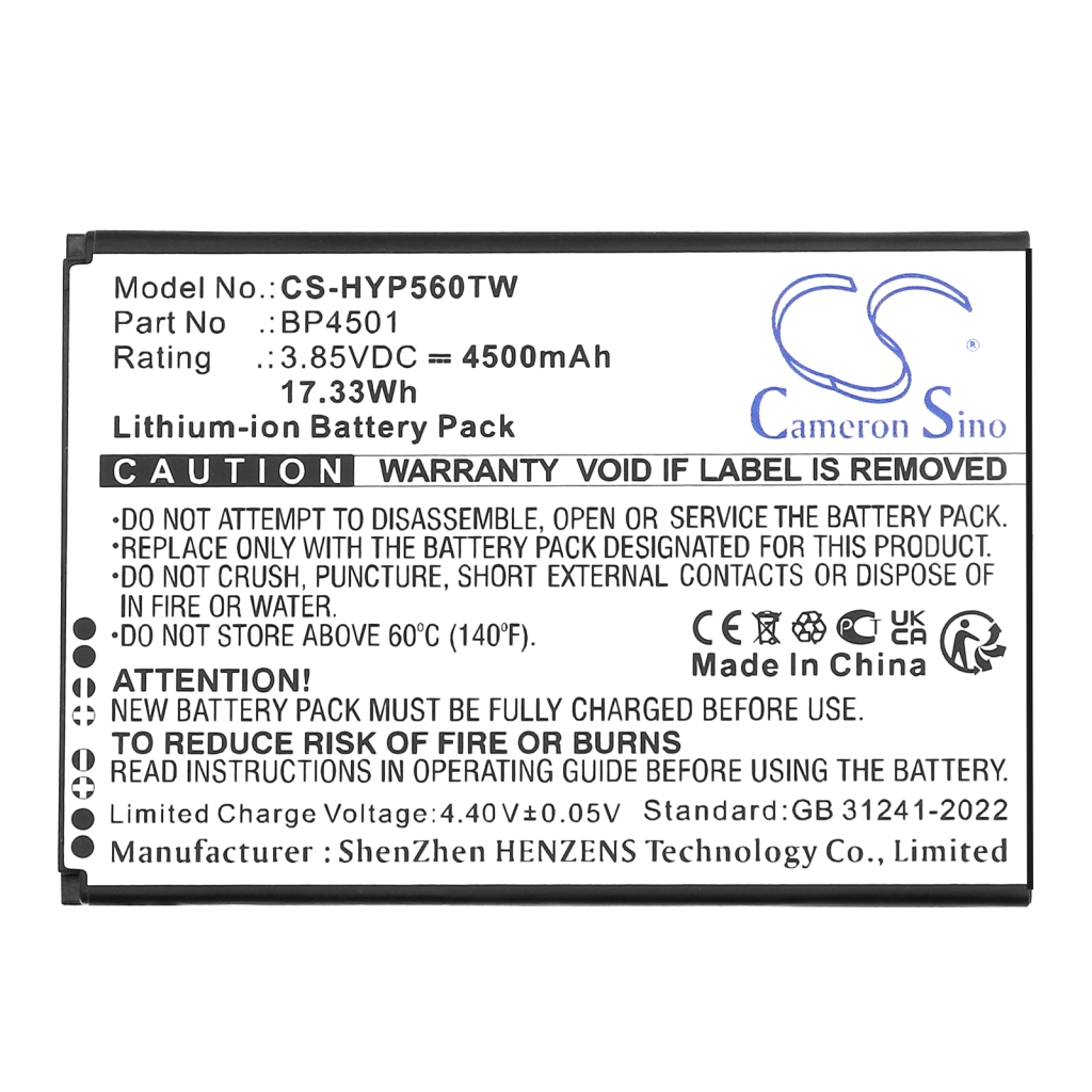 Yhteensopiva akun vaihto Hytera BP4501