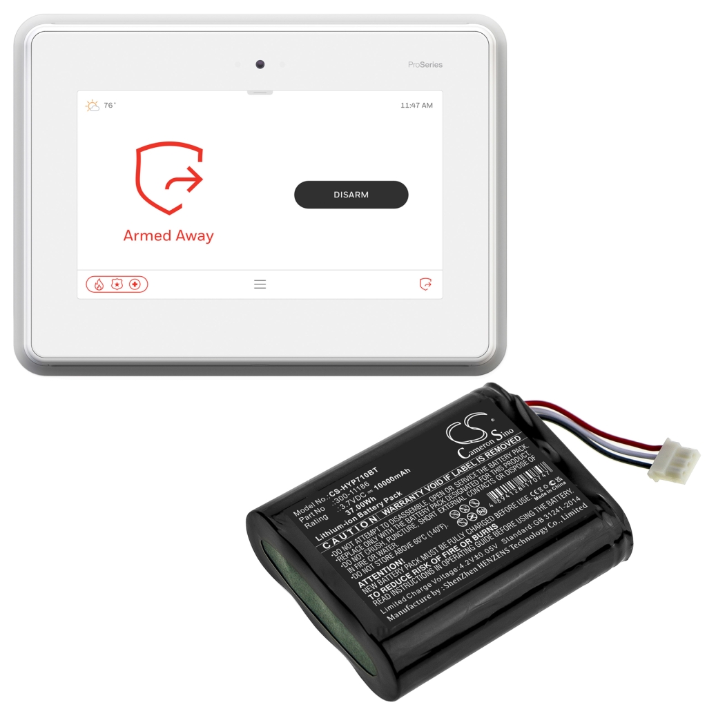 Yhteensopiva akun vaihto Honeywell 300-11186