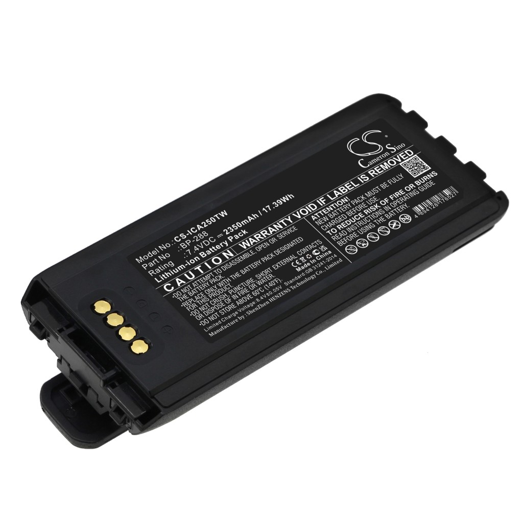 Yhteensopiva akun vaihto Icom BP-288