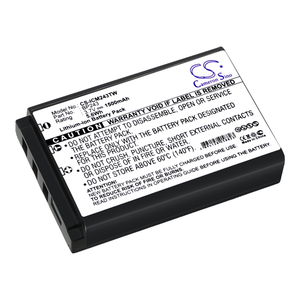 Yhteensopiva akun vaihto Icom BP-243