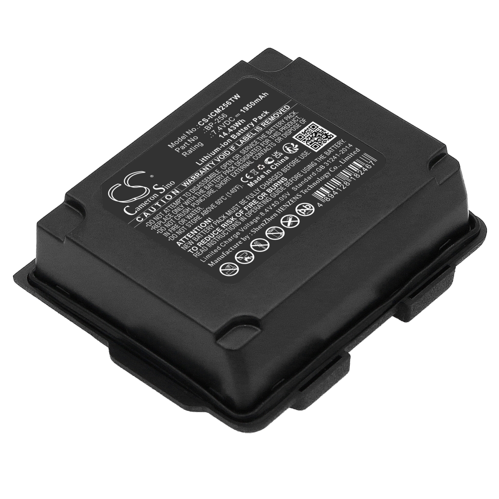 Yhteensopiva akun vaihto Icom BP-256