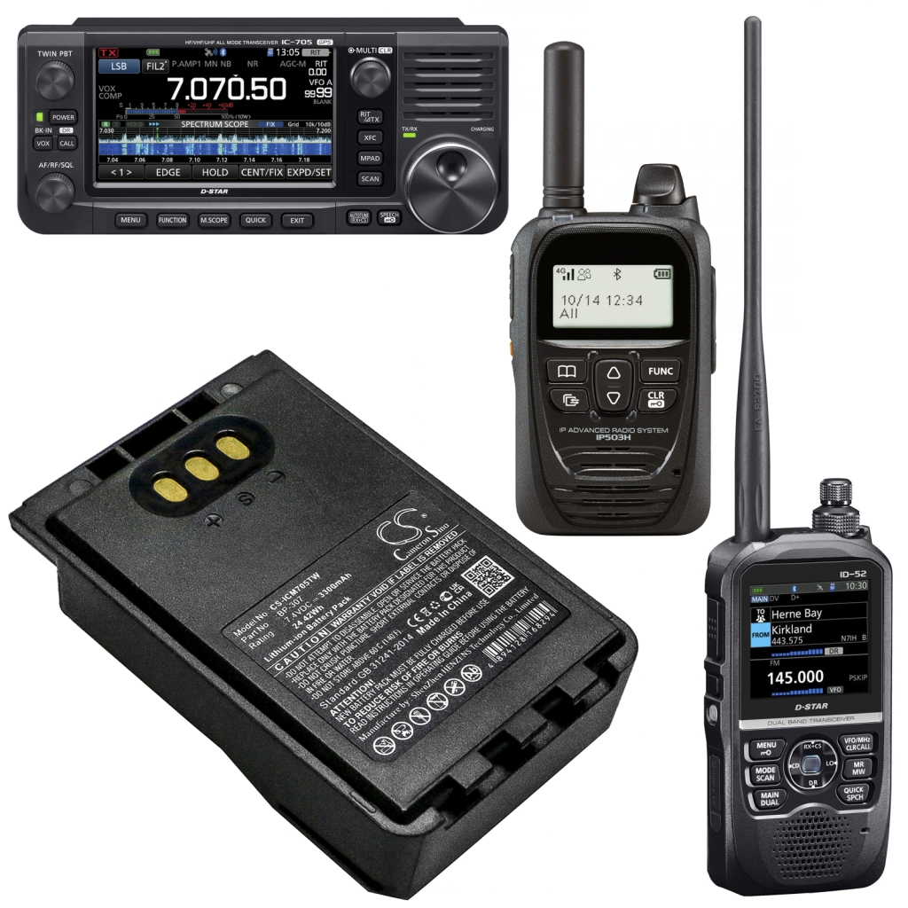 Kaksisuuntaisen radion akku Icom ID-52E (CS-ICM705TW)