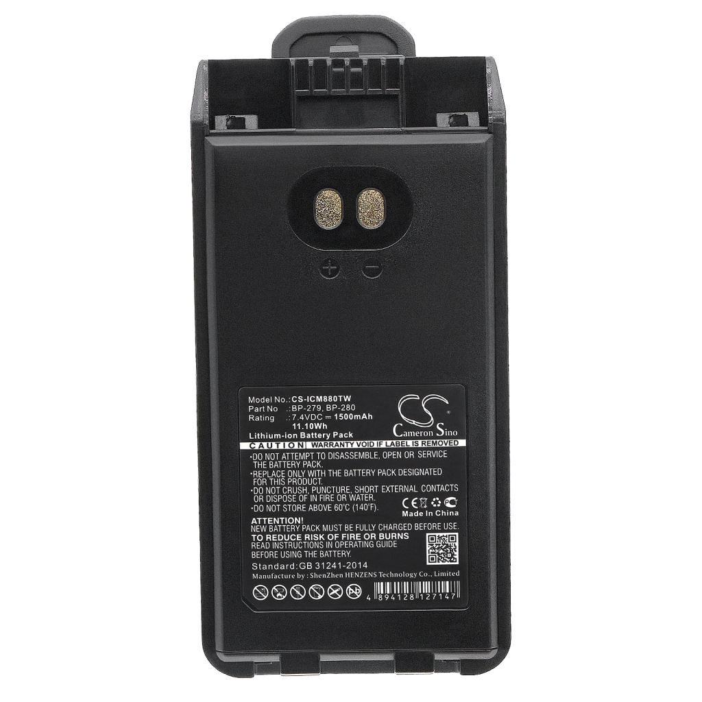 Kaksisuuntaisen radion akku Bearcom CS-ICM880TW