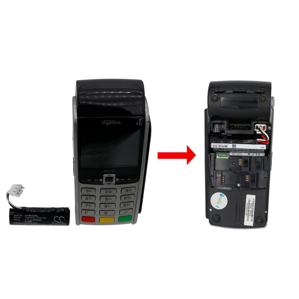 Maksupäätteen akku Rea card CS-IML220SL