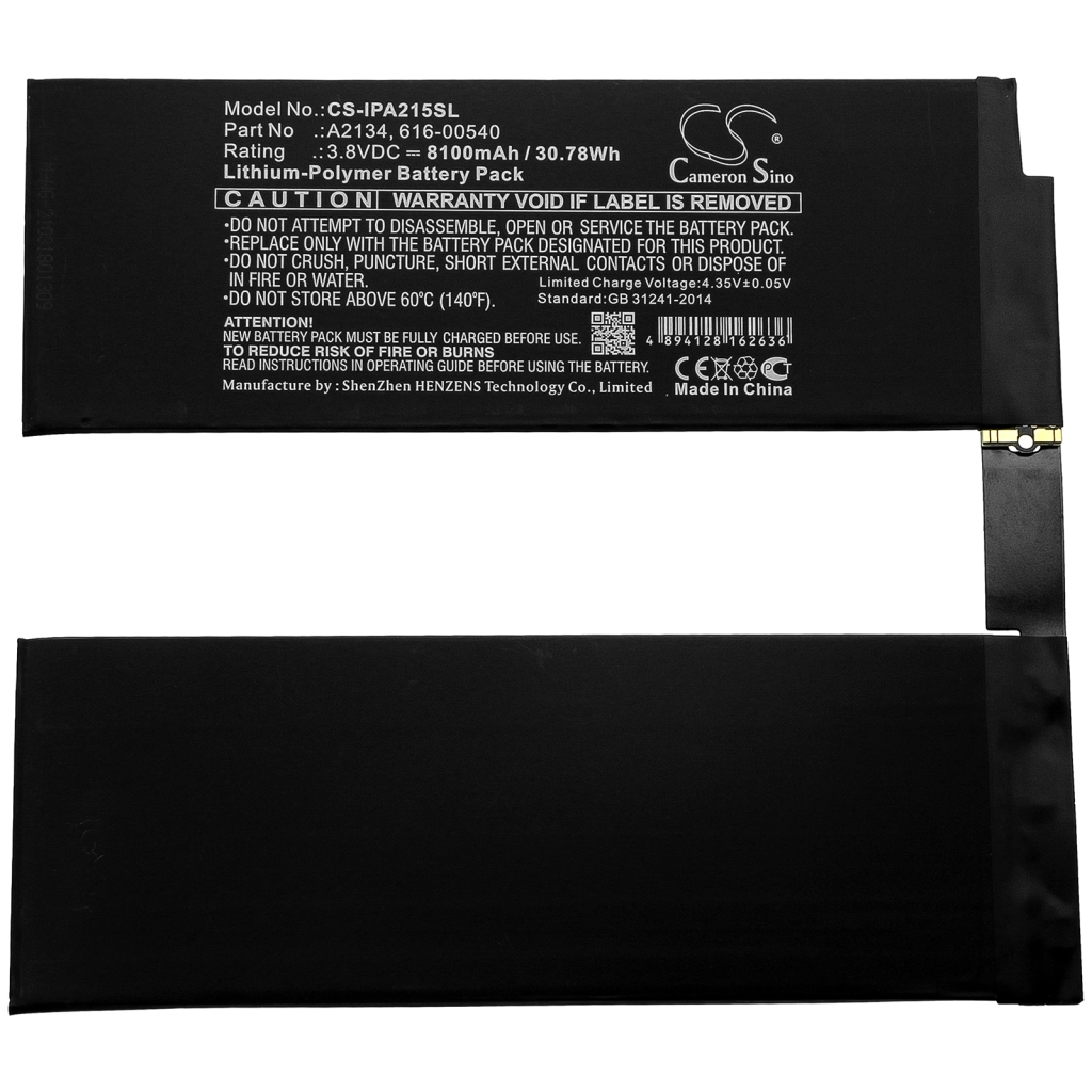 Akut Tabletin akku CS-IPA215SL