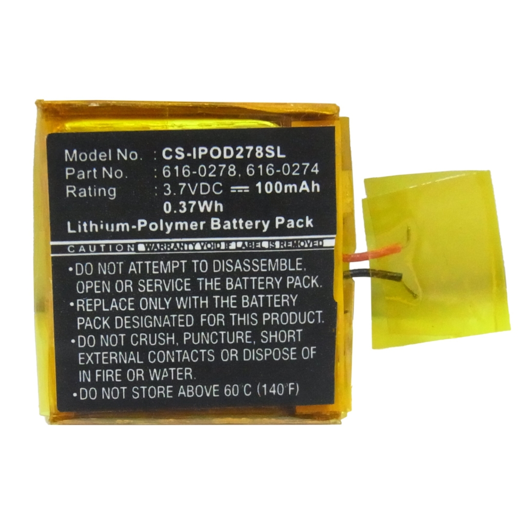 Akut MP3, MP4, PMP-akku CS-IPOD278SL