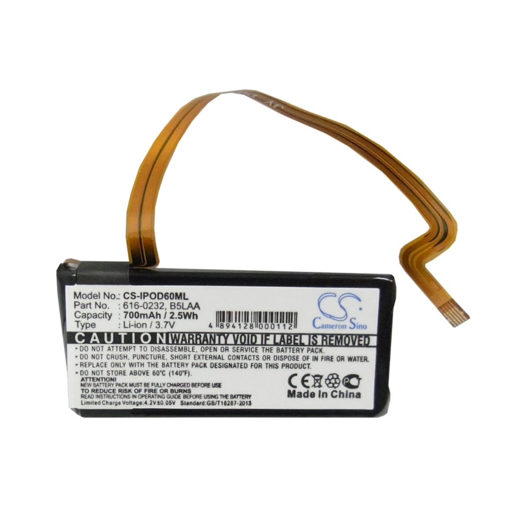 Akut MP3, MP4, PMP-akku CS-IPOD60ML