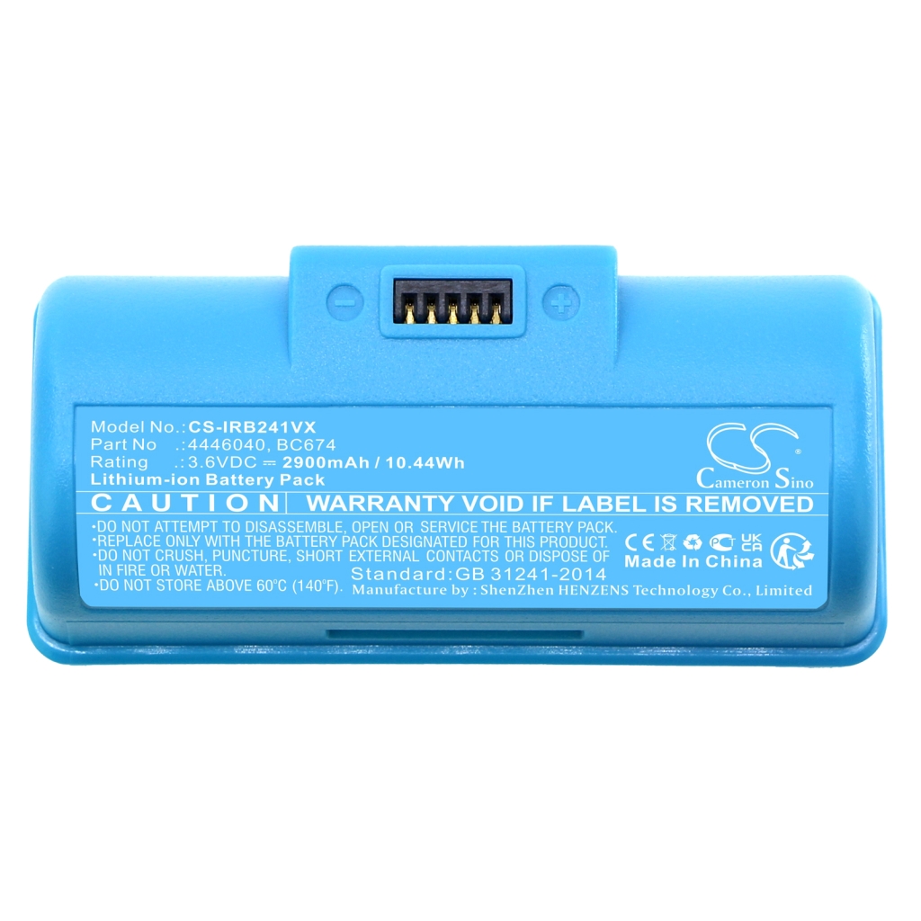 Yhteensopiva akun vaihto Irobot 4446040,BC674