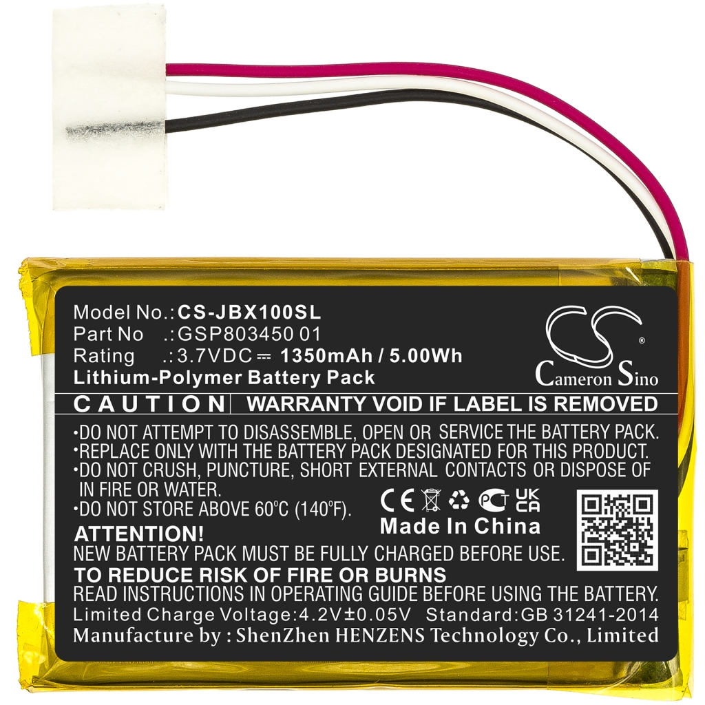 Yhteensopiva akun vaihto Jbl GSP803450 01