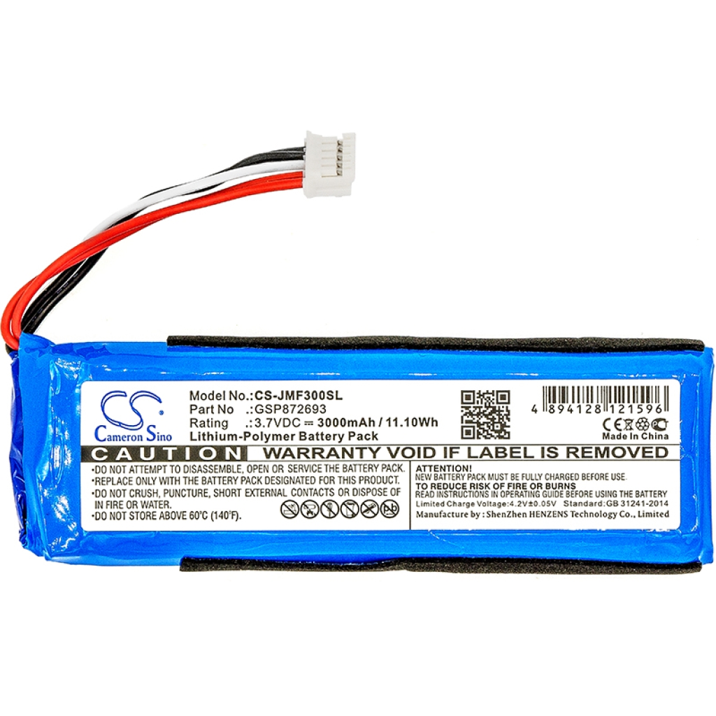 Yhteensopiva akun vaihto Jbl GSP872693,GSP872693 02,P763098 03