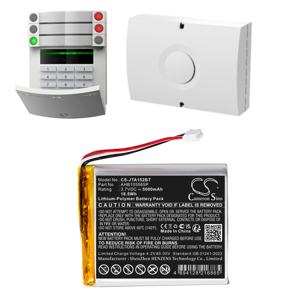 Yhteensopiva akun vaihto Jablotron AHB105565P